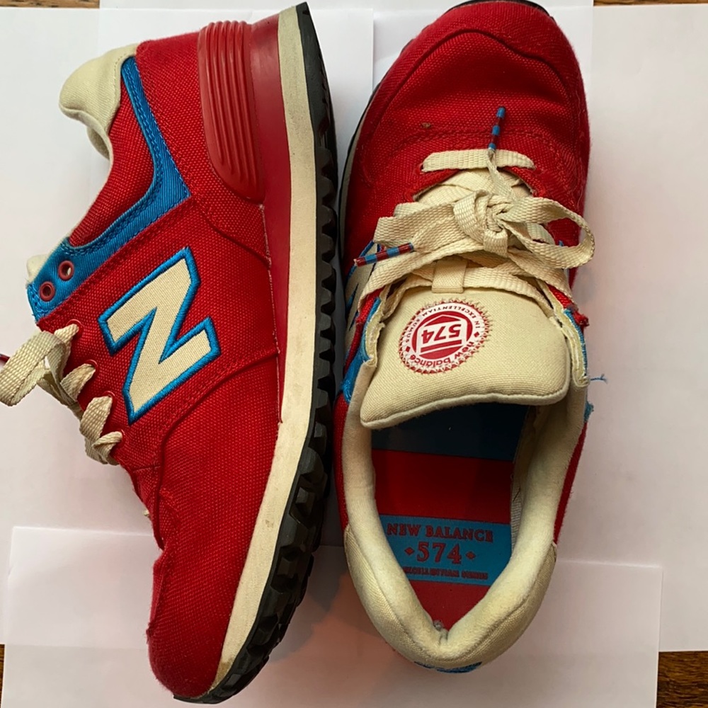 Super cute red and blue new balance 574